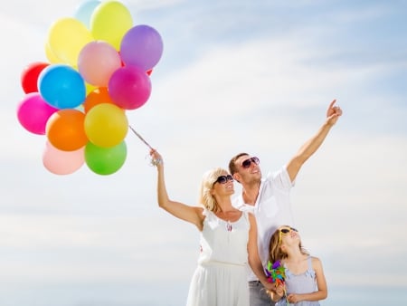 â™¥Happyâ™¥ - summer, family, happy, people, balloons