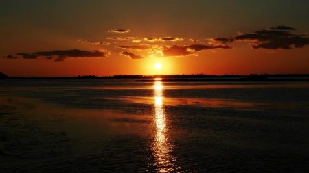 sunset - sky, nature, sunset, sea