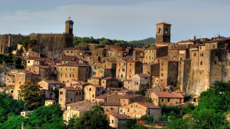 Sorano_Italy - italy, architecture, panorama, medieval, italia, village, house, landscapes