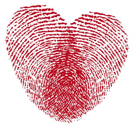 Love print - heart, cute, finger, love, print