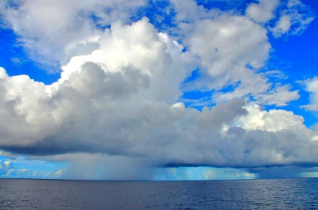 SUMMER CLOUDS - nature, sky, clouds, summer, sea