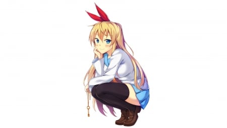 Nisekoi - nisekoi, anime, girl, sit