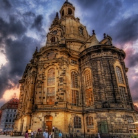 frauenkirche church in dresden germany hdr