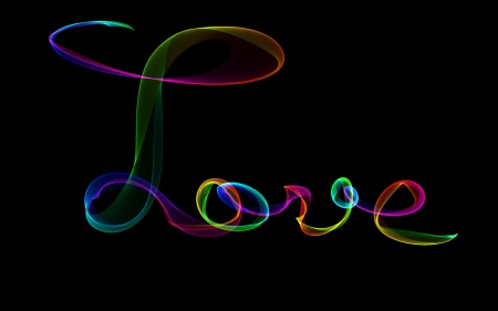 ♥ - black, rainbow, word, valentine, letter, smoke, love, day