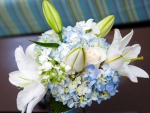 * Lilies and hydrangeas *