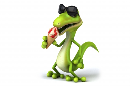 â™¥3D Reptileâ™¥ - ice cream, reptile, cool, 3d