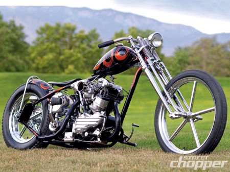 chopper - motorcycles, chopper, choppers, motorbikes, assembled, bikes, bicycle, art, custom, wallpaper