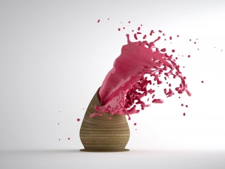 Pink explotion - paint, pink, color, explotion