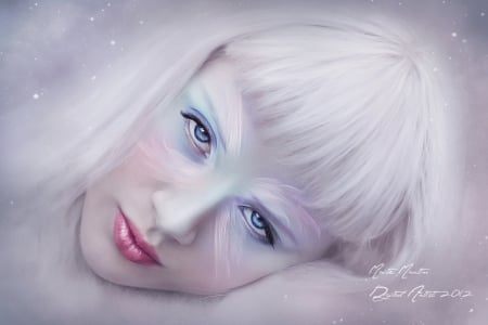 Winter Dreams - dreams, winter, lady, fantasy