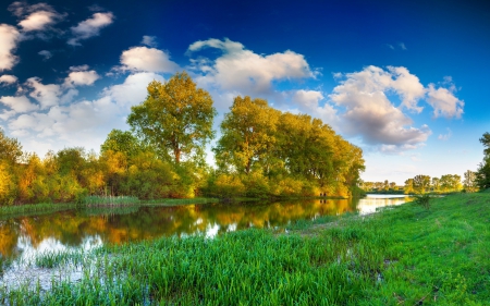 Landscape - sky, nature, water, grass