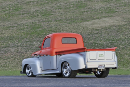 1948-Ford - orange, ford, silver, classic