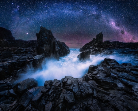 Magic Night - nature, night, beach, fantasy