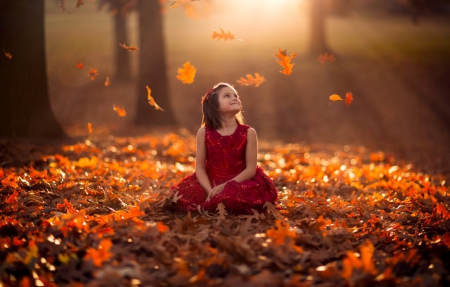 Autumn - photography, girl, abstract, autumn