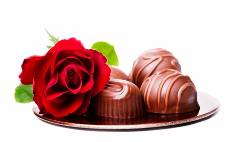 â™¥ - abstract, chocolates, flower, redrose