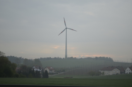 wind turbine - grass, forest, nature, plain