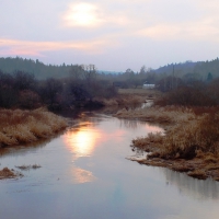 Grey spring evening.