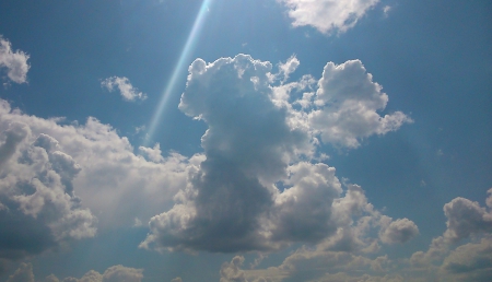 Spring is here - sky, sunshine, blue, clouds