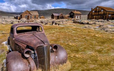 Bodie Ghost Town and State Park, California - ghost town, usa, car, landscape