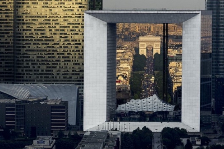 France - seen arc de triomphe, big arc of the defense, france, photography