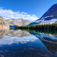 Magnificent Reflection On Glacier National Park