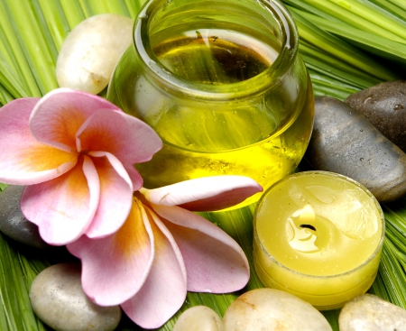 Spa - spas, flowers, plumeria, spa, candle, flower