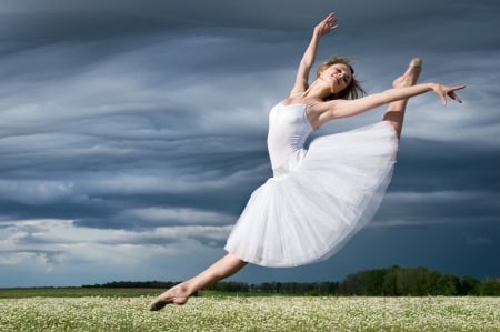 Ballerina - pretty, girl, ballerina, nature