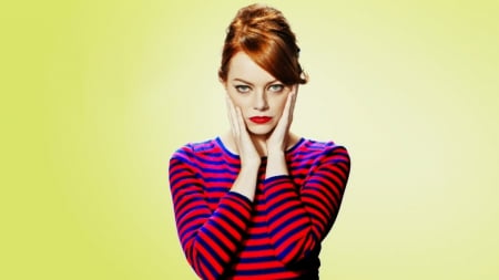 EMMA STONE - beauty, redhead, red lips, emma stone