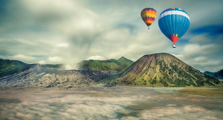 * - nature, mountain, baloon, balloon, fly