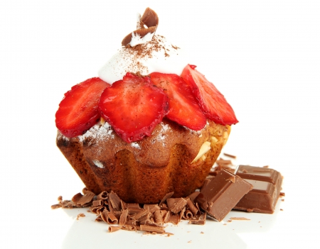 â™¥Cupcakeâ™¥ - cupcake, dessert, strawberry, chocolate