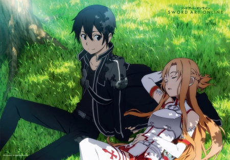 Kirito Asuna Sword Art Online Anime, sword art, black Hair, manga