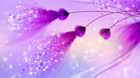 Lavender Dreams - bright, purple, art, abstract, magenta, dust, flowers, lavender