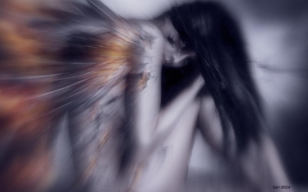 Fallen Angel - fantasy, abstract, angel, art