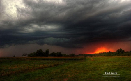 Painted sky IV. - storm, clouds, abstract, fields, photography, landscape, scene, HD, sunrise, thunder, dawn, sunset, dusk, sun, sky, wallpaper