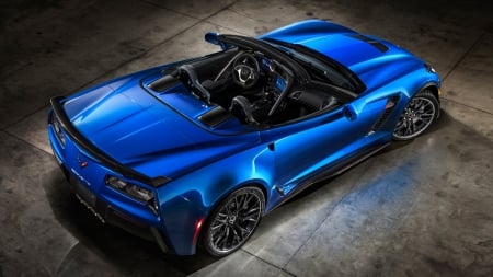 2015 Chevrolet Corvette Z06 Convertable - vehicles, cars, blue, top down, Convertable, corvette, 2015 Chevrolet Corvette Z06