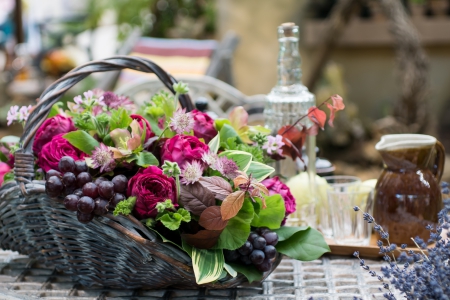 * With love * - flowers, basket, flower, nature