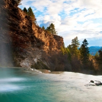 Waterfall At Fairmont Hot Springs, Canada