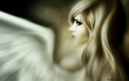 Angels look - art, fantasy, angel, look