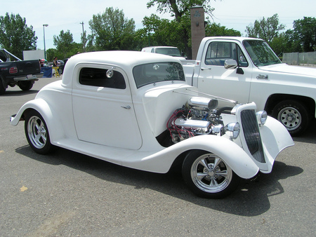 Hot Rod - white, hot rod, car, tuning, oldschool