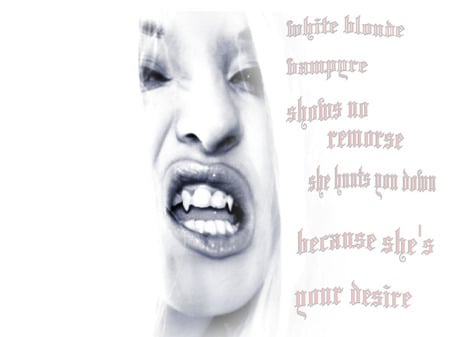 white blonde vamp - white blonde, blonde, poem, woman vampire, other