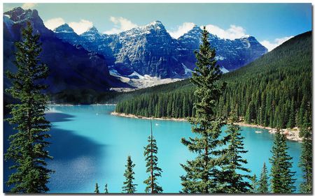 Rockies .. Canada - lake, trees, mountains