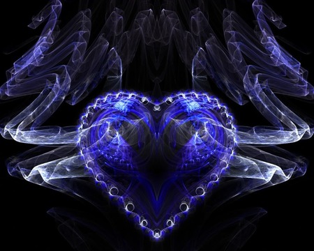 blue heart - love, hearts