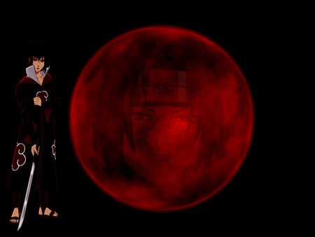 Sasuke... - moon, dark