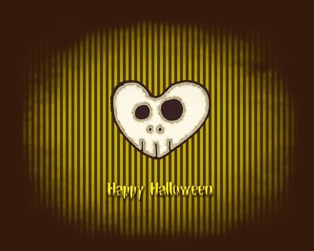 Halloween Skull / Heart - heart, dark, skull, celtic, angry, samhain, halloween, irish, scarry