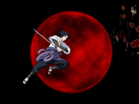 sasuke..... - moon, dark