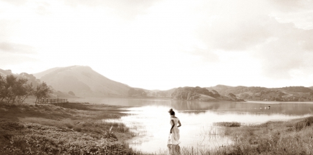 * - woman, nature, landscape, sepia, photography, moods, bw