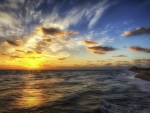 * Beautiful sunset over the ocean *