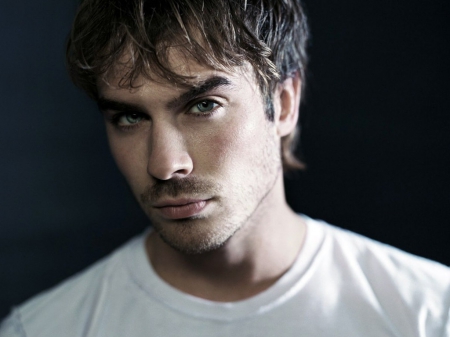 Ian Somerhalder - vampire diaries, actor, white, tv series, Ian Somerhalder, man, blue eyes