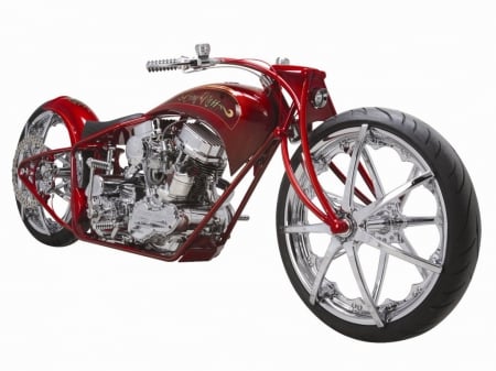 Candy Apple Harley - bike, motorcycle, harley davidson, chopper