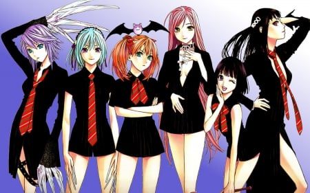 Rosario Vampire - witch, tsukune, squee, rosario, mizune