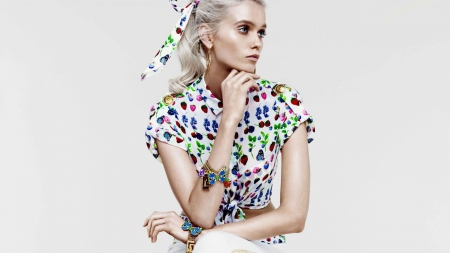 Abbey Lee - colorful, style, beauty, dress